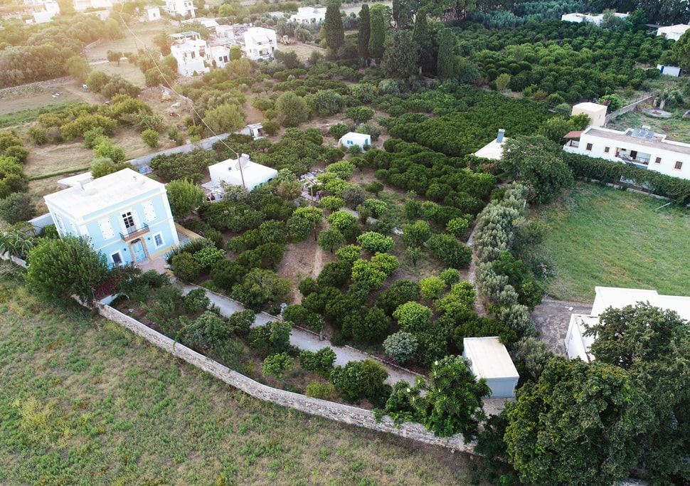 Bird's-eye view of Phlea Farm